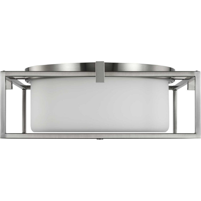 Progress Lighting P350171-009 Two Light Flush Mount, Brushed Nickel
