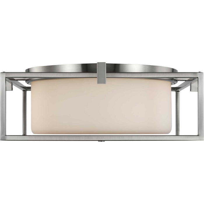 Progress Lighting P350171-009 Two Light Flush Mount, Brushed Nickel