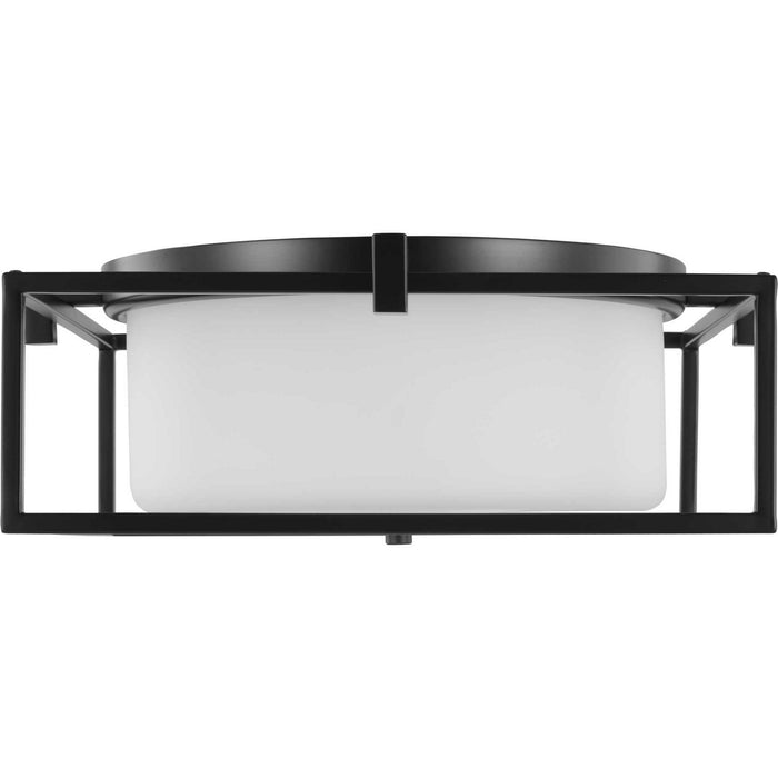 Progress Lighting P350171-031 Two Light Flush Mount, Black