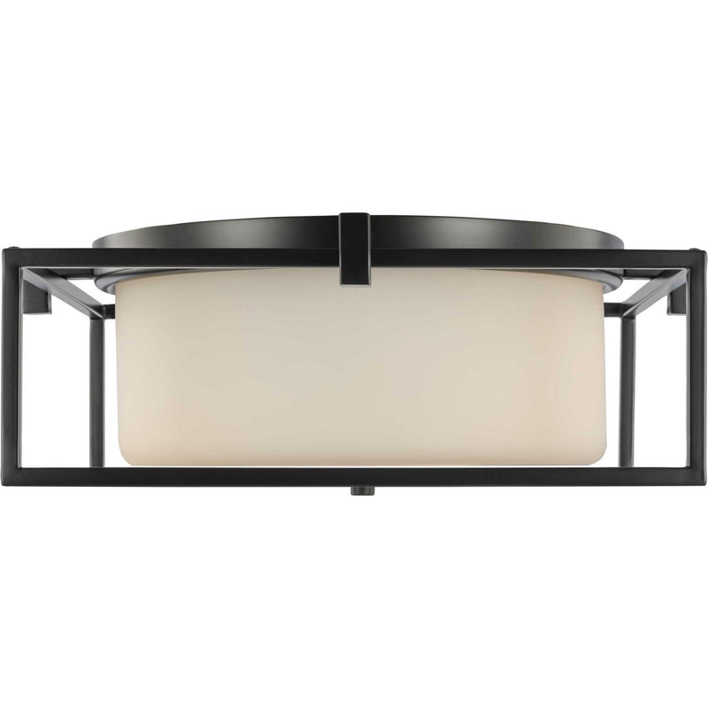 Progress Lighting P350171-031 Two Light Flush Mount, Black