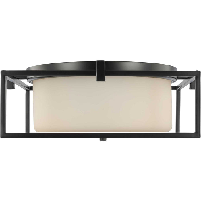 Progress Lighting P350171-031 Two Light Flush Mount, Black