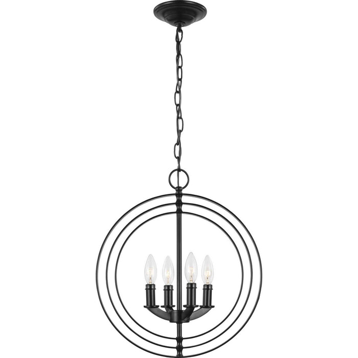 Progress Lighting P3827-31 Four Light Pendant, Black