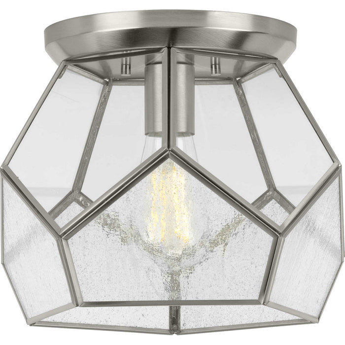 Progress Lighting P3868-09 One Light Flush Mount, Brushed Nickel