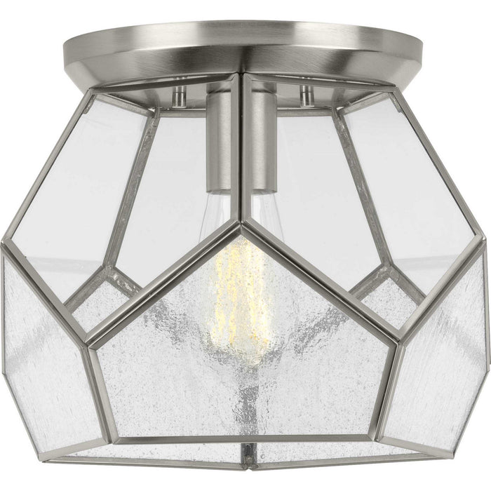 Progress Lighting P3868-09 One Light Flush Mount, Brushed Nickel