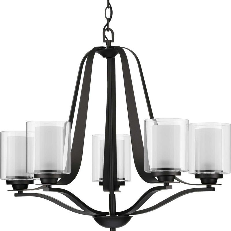 Progress Lighting P400095-143 Five Light Chandelier, Graphite