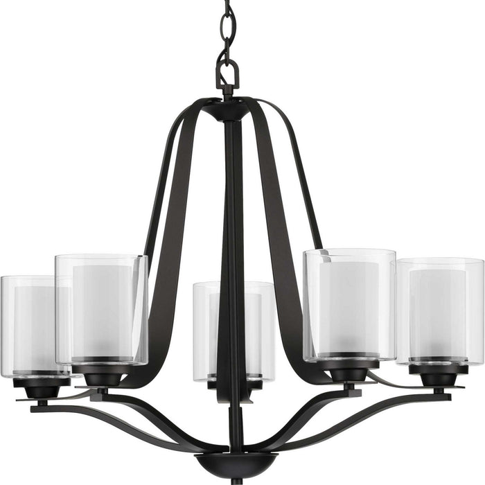 Progress Lighting P400095-143 Five Light Chandelier, Graphite