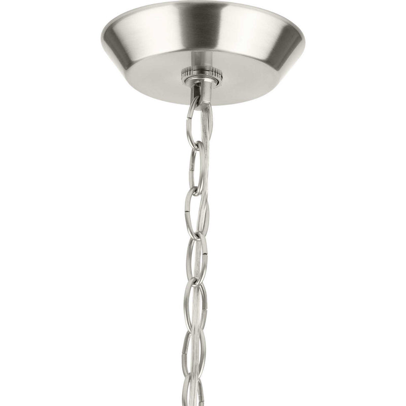 Progress Lighting P400197-009 Five Light Chandelier, Brushed Nickel