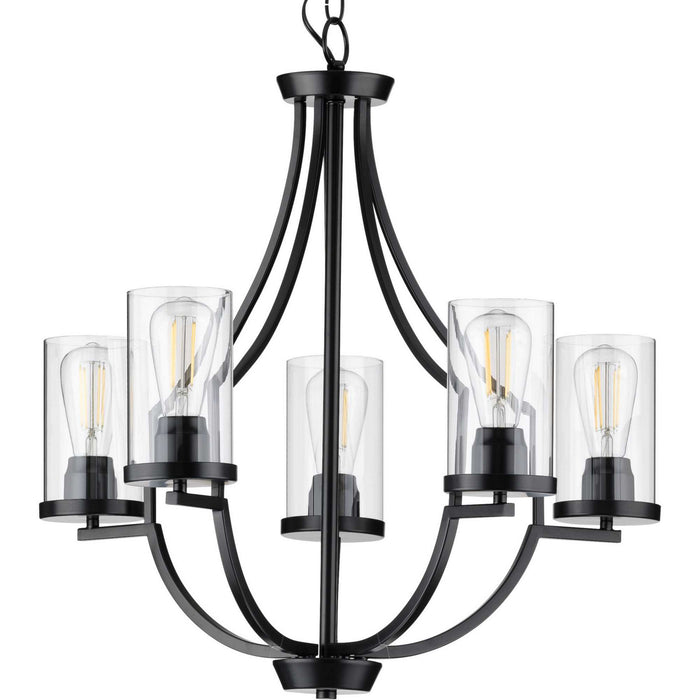 Progress Lighting P400197-031 Five Light Chandelier, Black