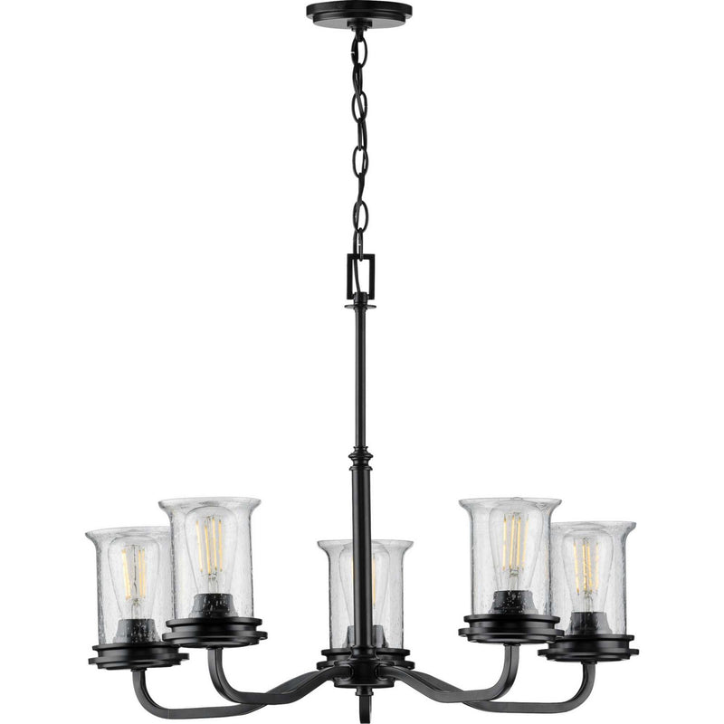 Progress Lighting P400206-031 Five Light Chandelier, Black