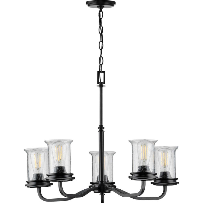 Progress Lighting P400206-031 Five Light Chandelier, Black