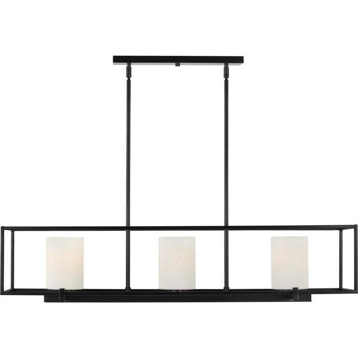Progress Lighting P400225-031 Three Light Island Chandelier, Black