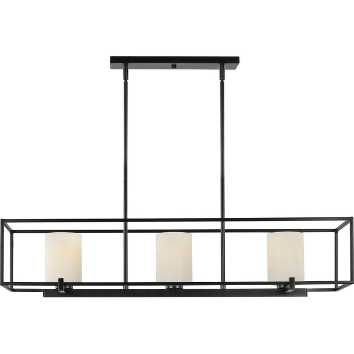 Progress Lighting P400225-031 Three Light Island Chandelier, Black