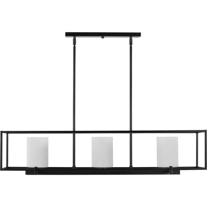 Progress Lighting P400225-031 Three Light Island Chandelier, Black