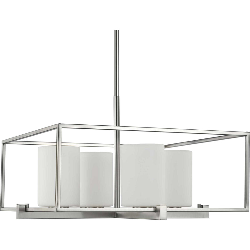 Progress Lighting P400226-009 Four Light Chandelier, Brushed Nickel