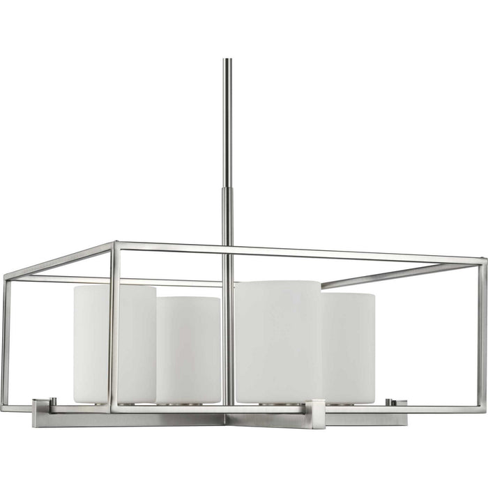 Progress Lighting P400226-009 Four Light Chandelier, Brushed Nickel