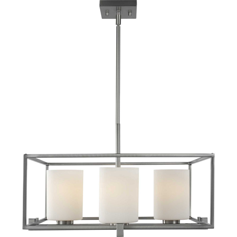 Progress Lighting P400226-009 Four Light Chandelier, Brushed Nickel