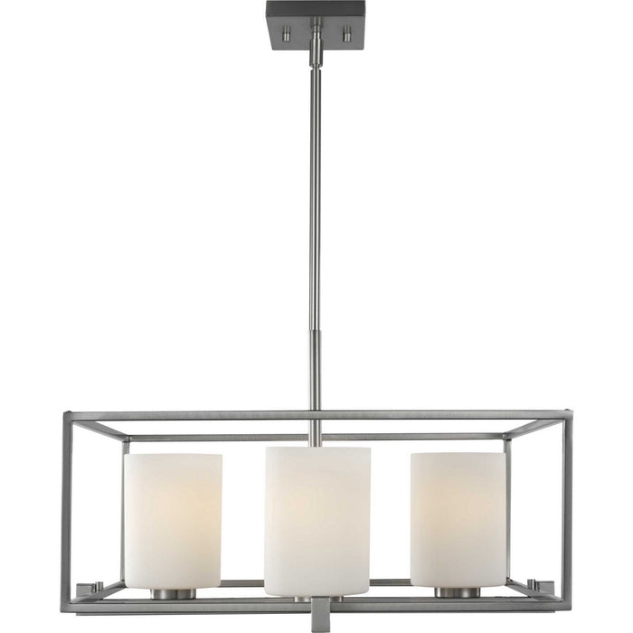 Progress Lighting P400226-009 Four Light Chandelier, Brushed Nickel