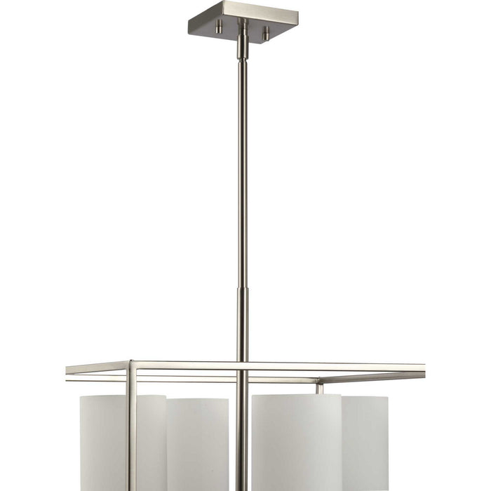 Progress Lighting P400226-009 Four Light Chandelier, Brushed Nickel