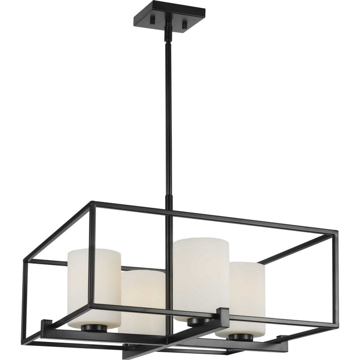 Progress Lighting P400226-031 Four Light Chandelier, Black