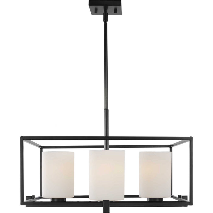Progress Lighting P400226-031 Four Light Chandelier, Black