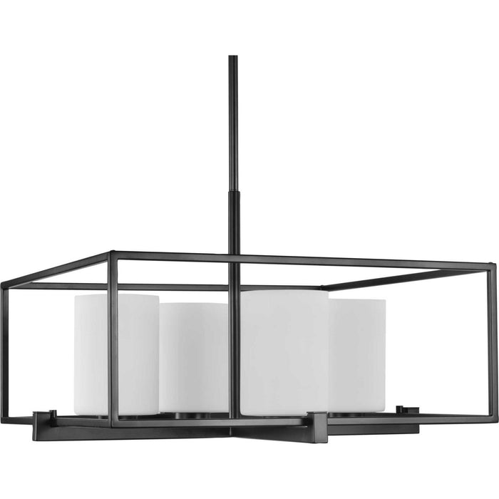 Progress Lighting P400226-031 Four Light Chandelier, Black