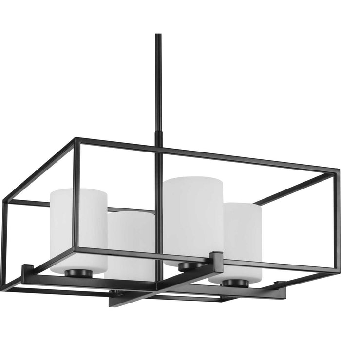 Progress Lighting P400226-031 Four Light Chandelier, Black