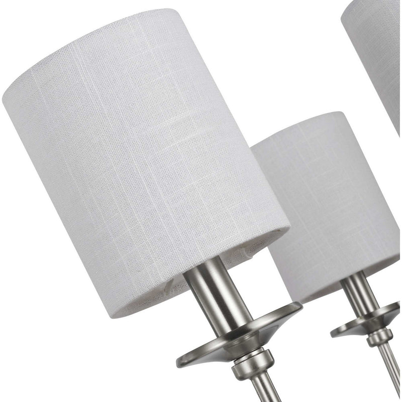 Progress Lighting P400227-009 Six Light Foyer Chandelier, Brushed Nickel