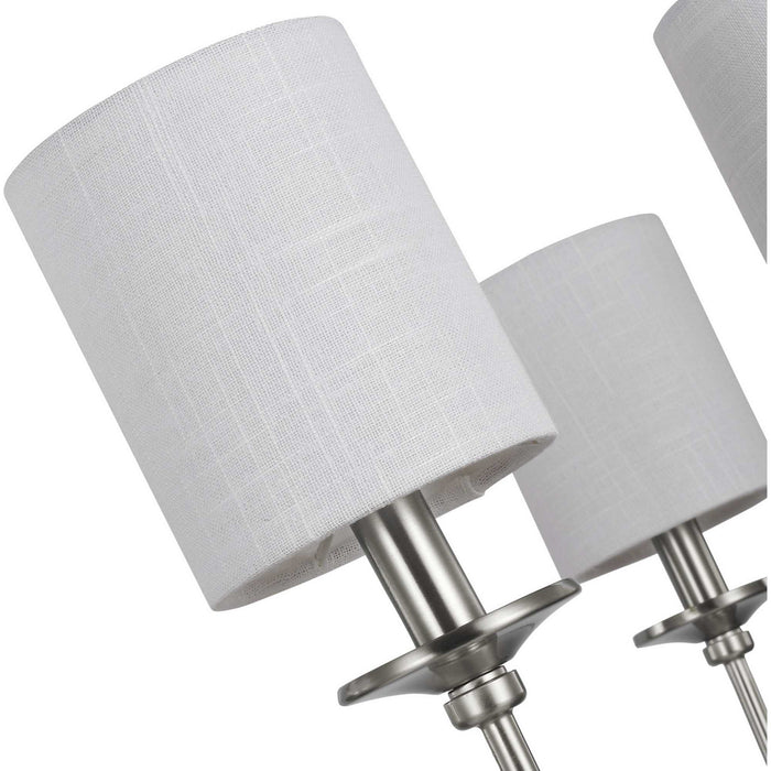 Progress Lighting P400227-009 Six Light Foyer Chandelier, Brushed Nickel