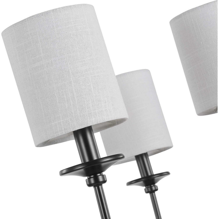 Progress Lighting P400227-031 Six Light Foyer Chandelier, Black