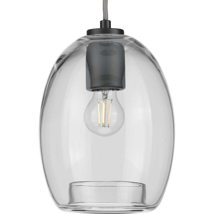 Progress Lighting P500159-143 One Light Mini Pendant, Graphite