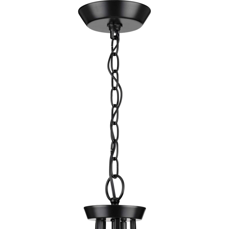 Progress Lighting P500209-031 Three Light Foyer Pendant, Black