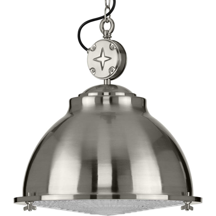 Progress Lighting P500212-009 One Light Pendant, Brushed Nickel