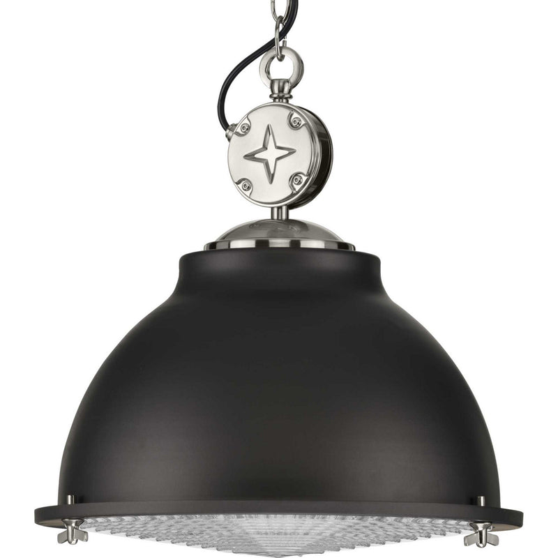 Progress Lighting P500212-143 One Light Pendant, Graphite