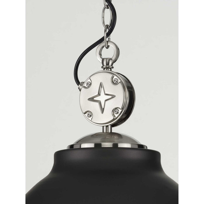 Progress Lighting P500212-143 One Light Pendant, Graphite
