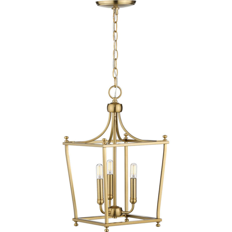 Progress Lighting P500213-109 Three Light Foyer Pendant, Brushed Bronze