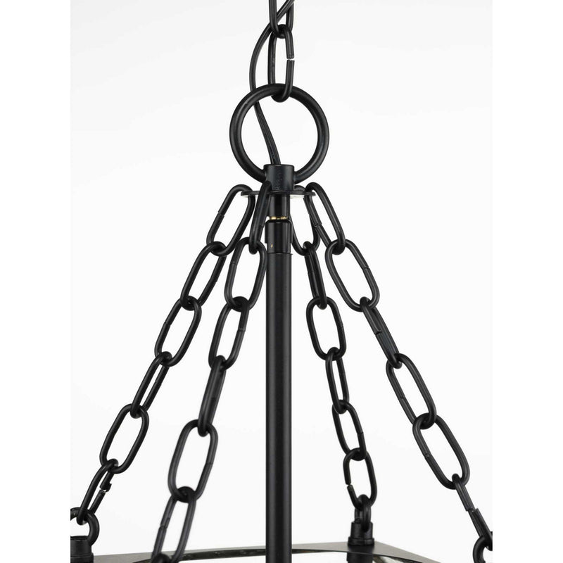 Progress Lighting P500222-031 Three Light Pendant, Matte Black