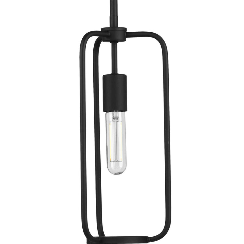 Progress Lighting P500223-031 One Light Mini Pendant, Black