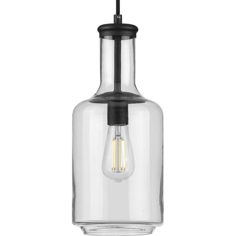 Progress Lighting P500229-031 One Light Pendant, Black