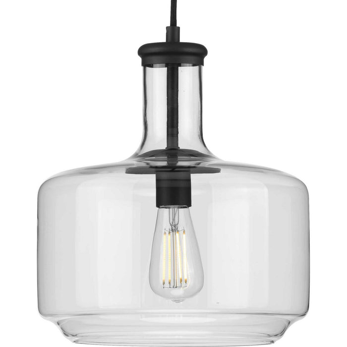Progress Lighting P500231-031 One Light Pendant, Black