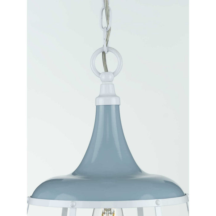 Progress Lighting P500236-164 One Light Pendant, Coastal Blue