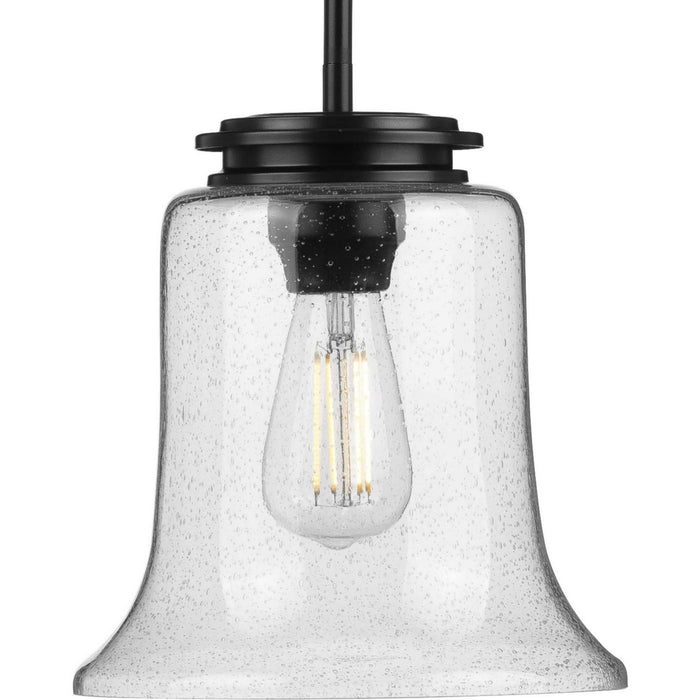 Progress Lighting P500238-031 One Light Mini Pendant, Black