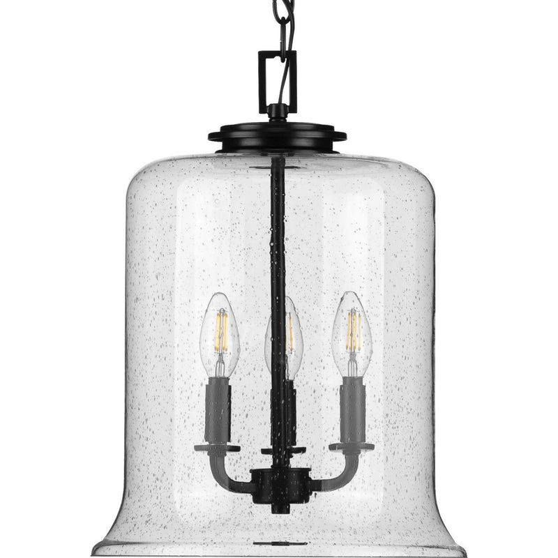 Progress Lighting P500239-031 Three Light Pendant, Black