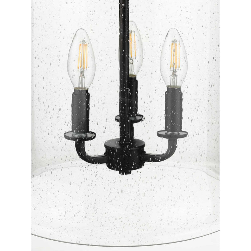 Progress Lighting P500239-031 Three Light Pendant, Black