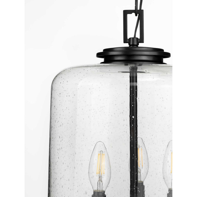 Progress Lighting P500239-031 Three Light Pendant, Black