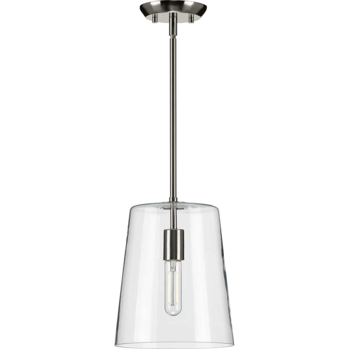 Progress Lighting P500241-009 One Light Pendant, Brushed Nickel