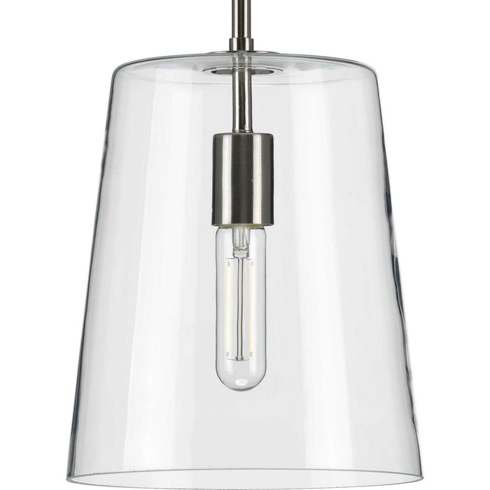 Progress Lighting P500241-009 One Light Pendant, Brushed Nickel