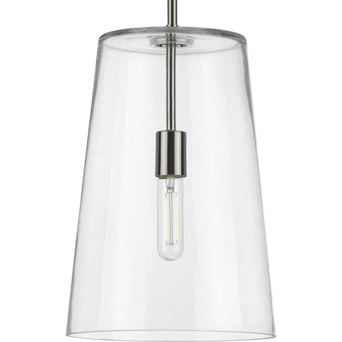 Progress Lighting P500242-009 One Light Pendant, Brushed Nickel