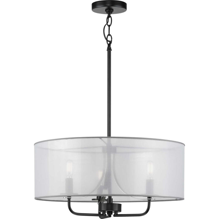 Progress Lighting P500243-031 Three Light Pendant, Black