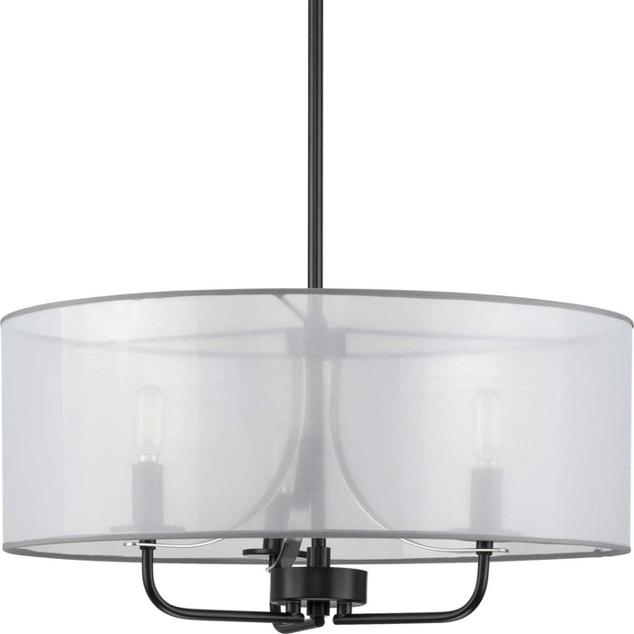 Progress Lighting P500243-031 Three Light Pendant, Black