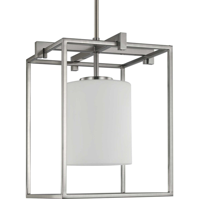 Progress Lighting P500274-009 One Light Mini Pendant, Brushed Nickel